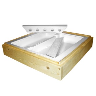 Krmítko stropní dřevo a plast na úl 2 cm 39 x 24